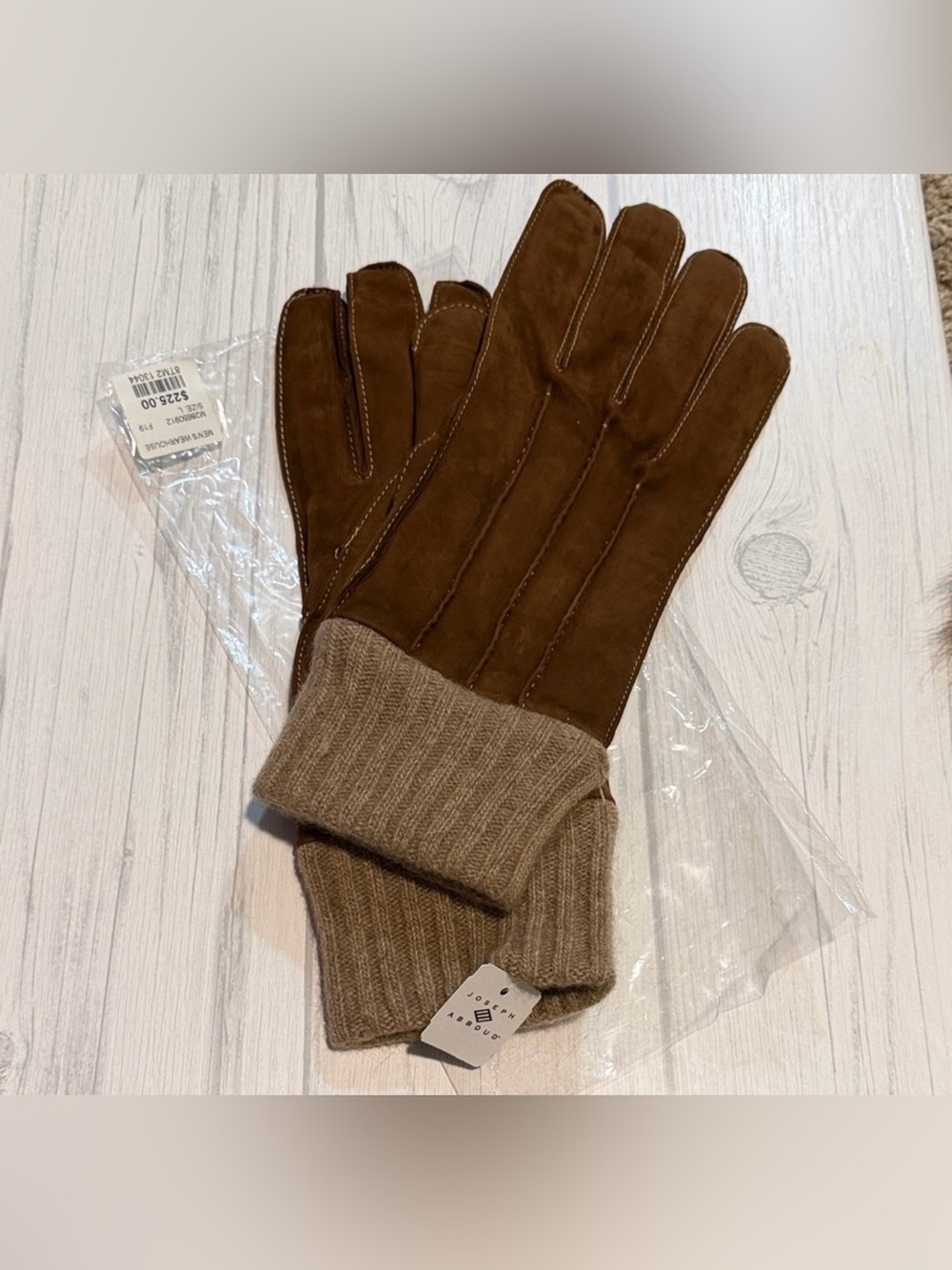 Men’s Joseph Abboud Brown Suede Gloves MSRP $225